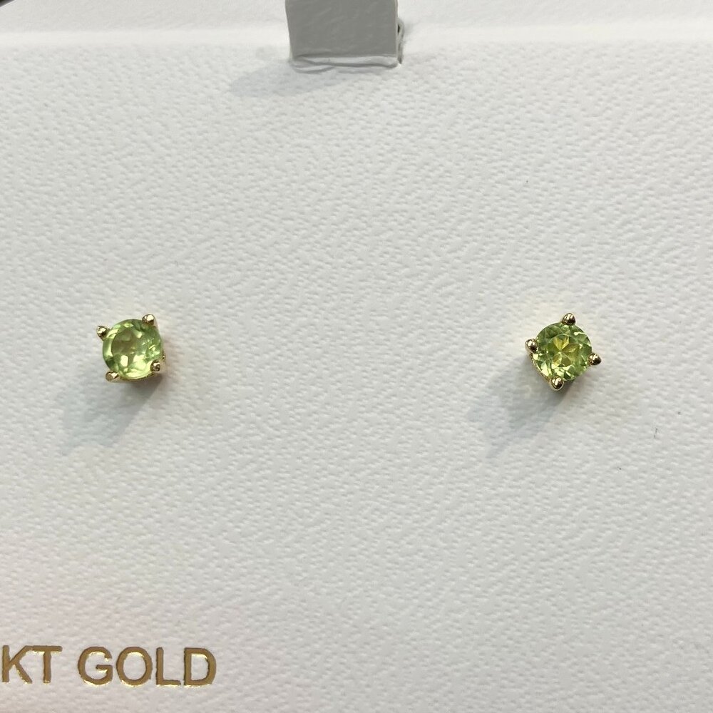 Peridot Gold Peridot Stud Earrings